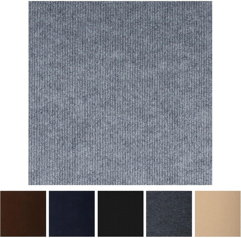 SOKEA Carpet Tiles Peel and Stick, Self Adhesive Carpet Floor Tile 20 Tiles/20 sq Ft Anti-Slip Squares Soft Padded Carpet Tiles for Kitchen Bedrooms Indoor Outdoor（12" x 12"） - Image 1